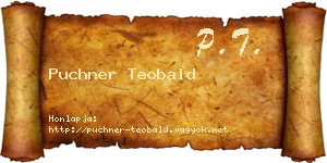 Puchner Teobald névjegykártya